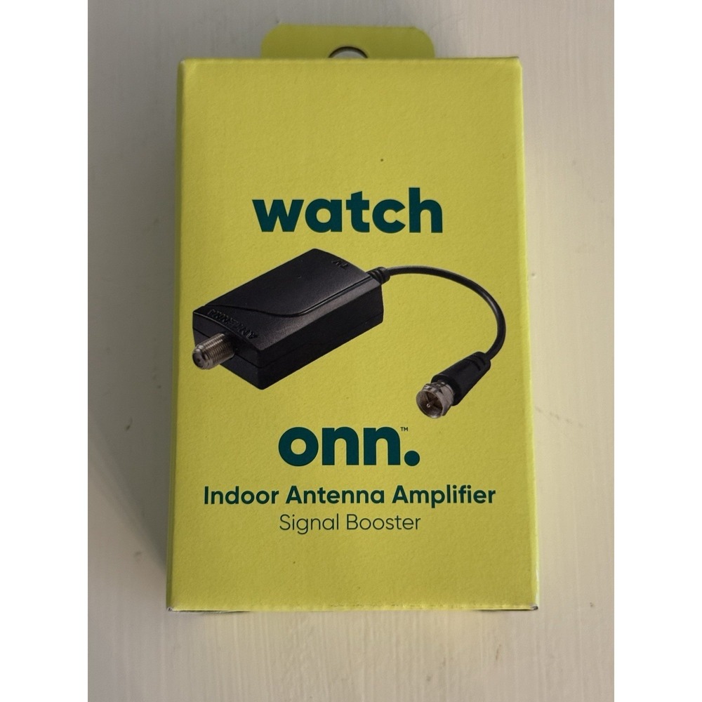 onn. Indoor Antenna Amplifier HD TV Signal 3G/4G/LTE Filter 100008788 NEW